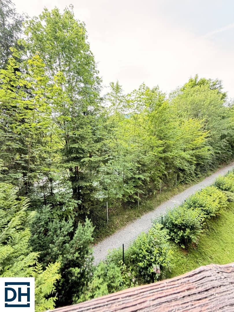 Blick auf die Königsseeache mit Südloggia in Anif-Niederalm - 360 Grad Besichtigung möglich