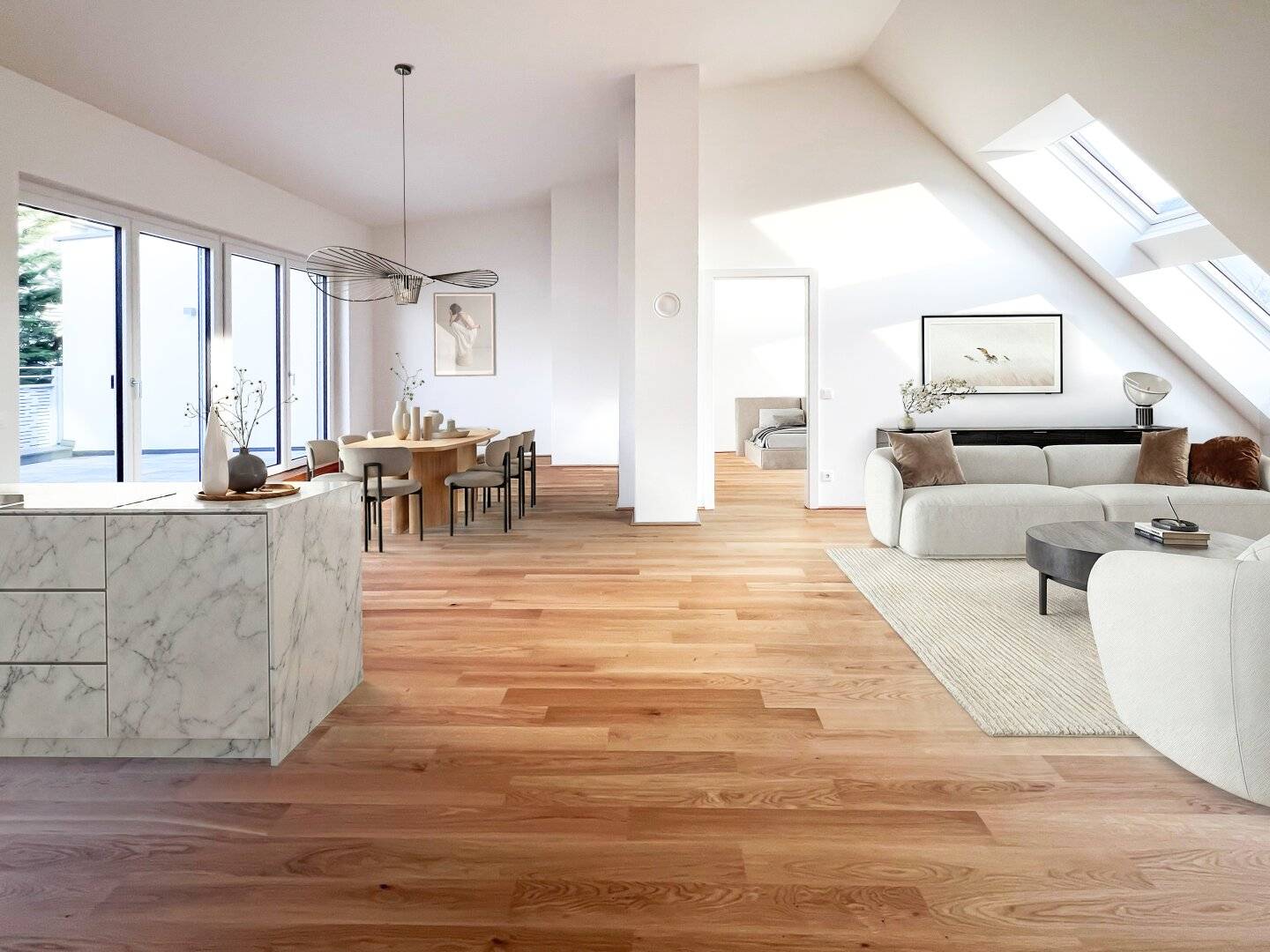Loftartige DG-Wohnung mit bis zu 4m Raumhöhe, 129m², sehr hell