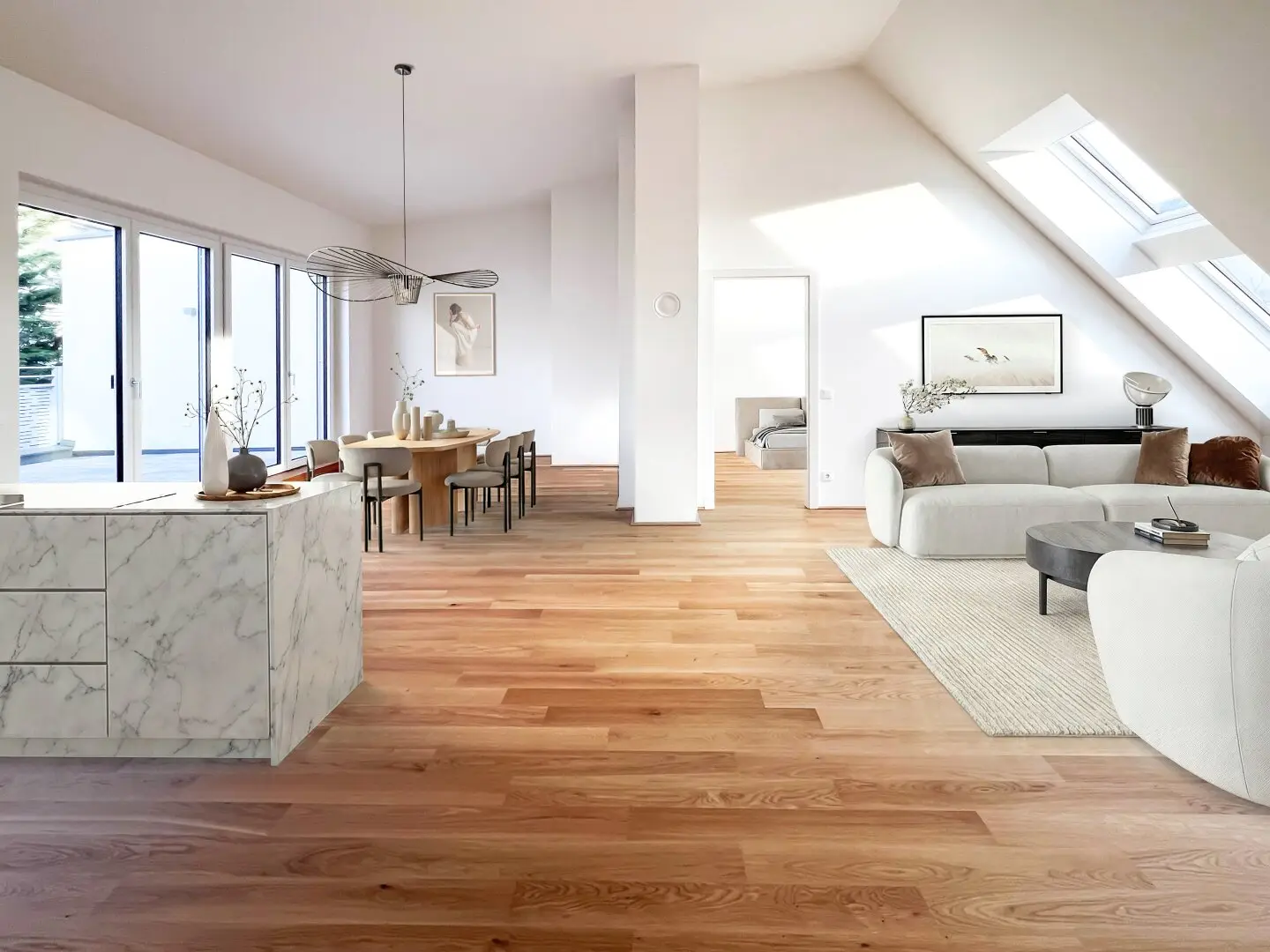Loftartige DG-Wohnung mit bis zu 4m Raumhöhe, 129m², sehr hell