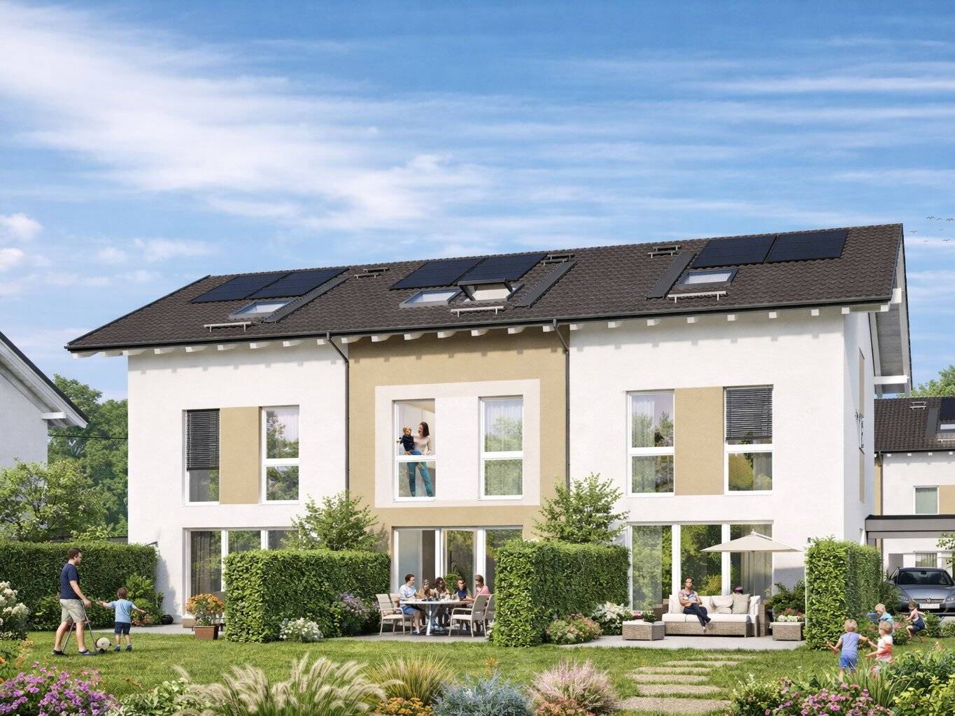 DAS LILIENQUARTIER 23 | Provisionsfrei | Hochwertige Neubau-Reihenhäuser im Salzburger Flachgau