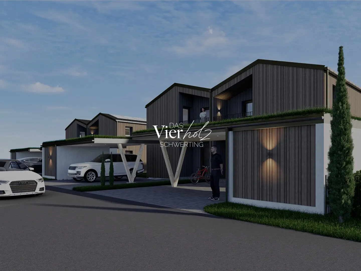 DAS VIERHOLZ SCHWERTING | Neubau-Doppelhaushälften in hochwertiger Holzbauweise | Hohe Wohnbauförderung & Provisionsfrei