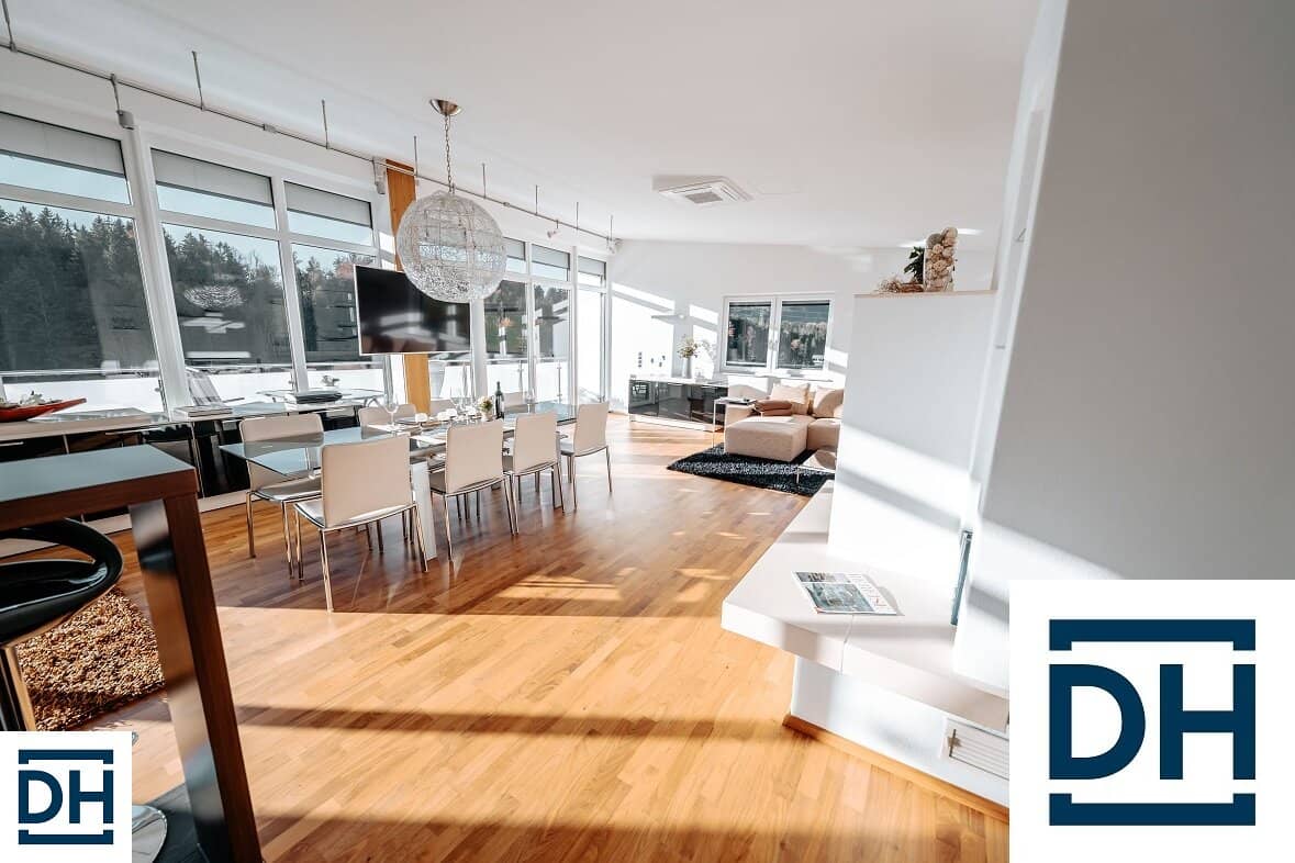 Exklusives Penthouse hochwertig möbliert inkl. sonniger Panoramaterrasse und Homeofficebereich