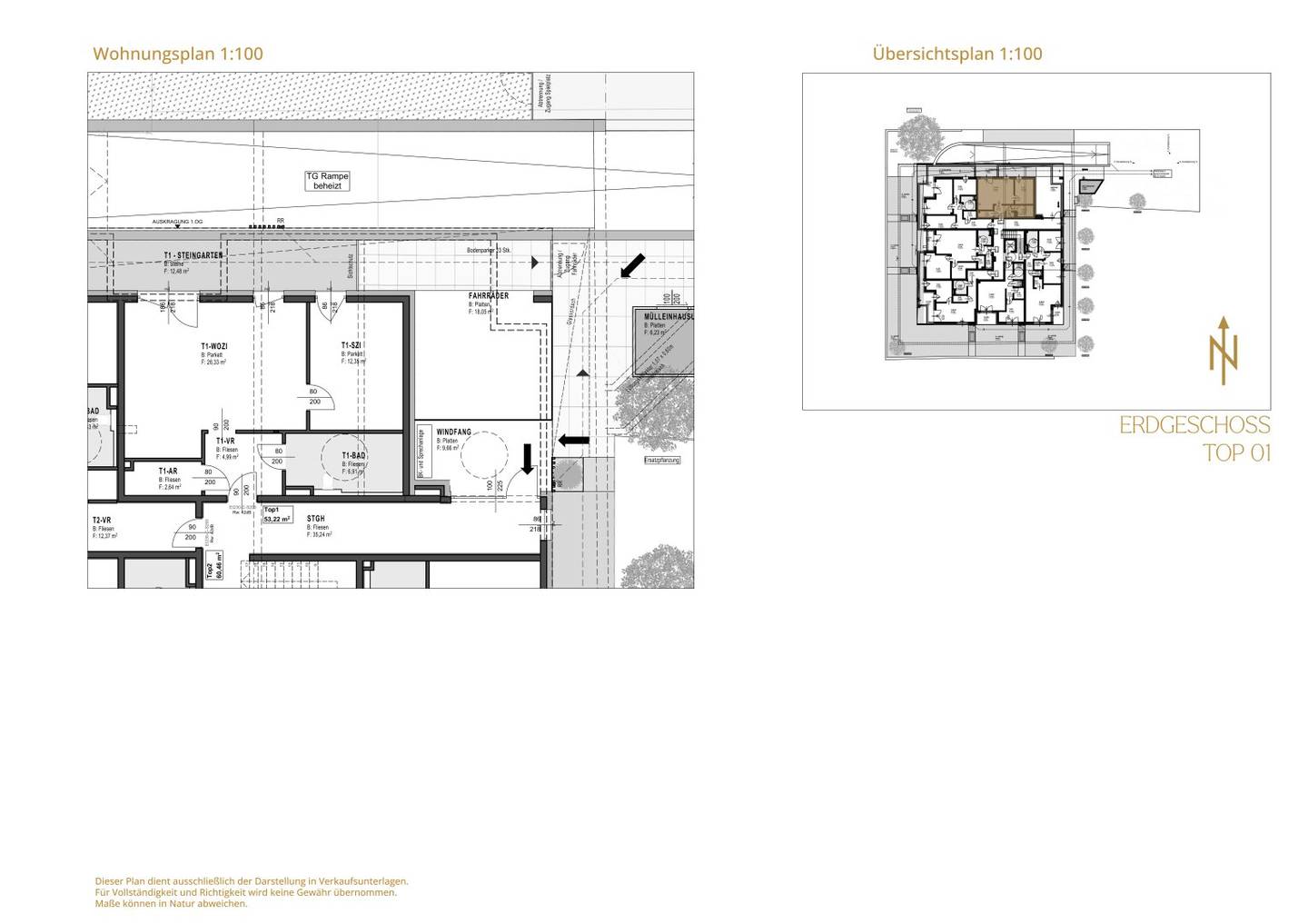 DAS STADTGLÜCK "EINS" | Erstbezug in Terrassenwohnung mit 2 Zimmern | Barrierefrei | Provisionsfrei