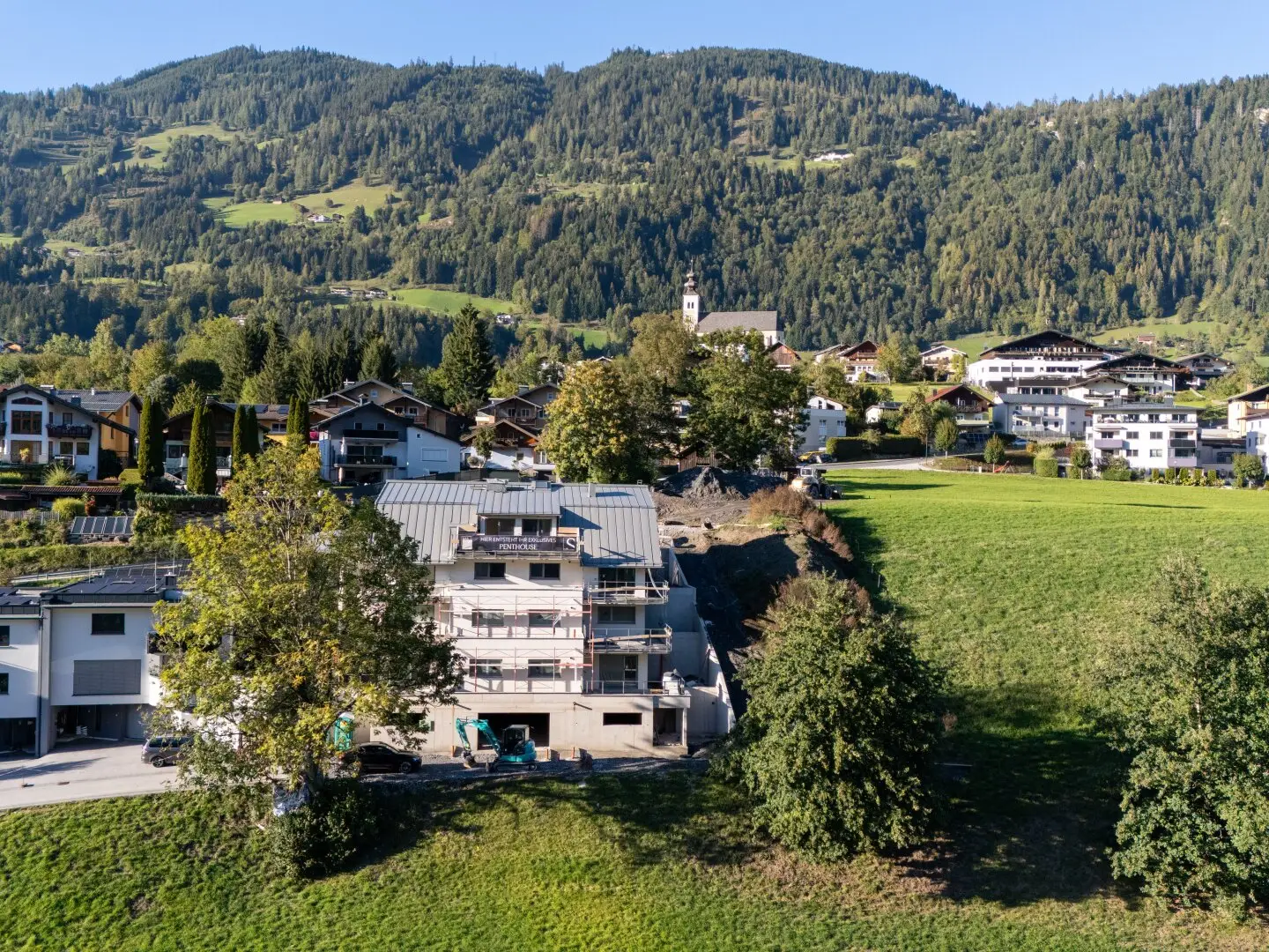 Neubauprojekt in Fertigstellung