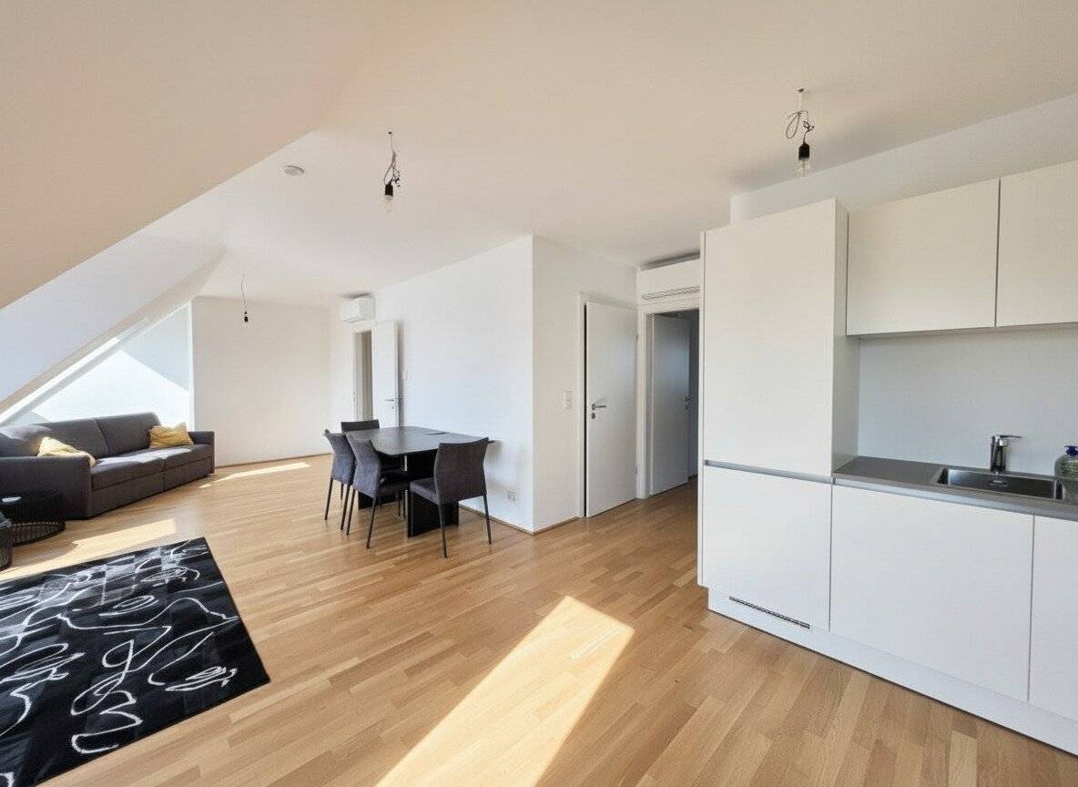 Moderne 2 Zimmer DG-Wohnung mit Klimaanlage, Terrasse und hochwertiger moderner Ausstattung