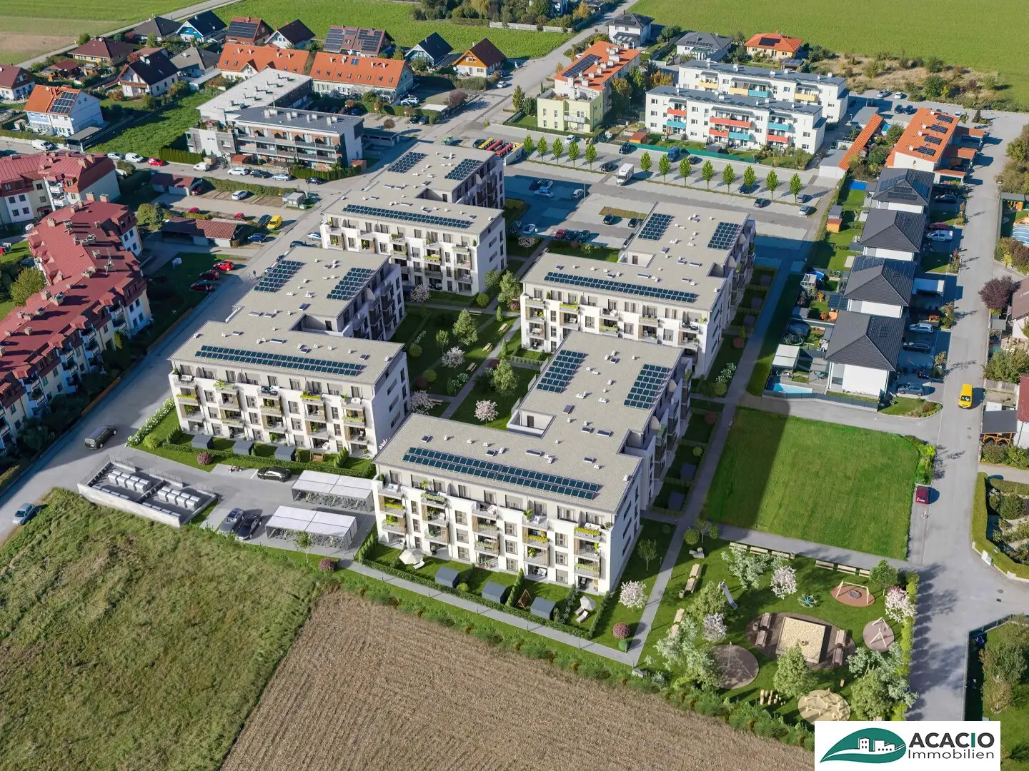 WOHNPARK OBER-GRAFENDORF ***Herbst-Aktion: 1 Parkplatz gratis*** KLIMAAKTIV GOLD prämiertes Projekt Nähe St. Pölten // Urbanes Leben im Grünen // leistbar - ökologisch - hochmodern