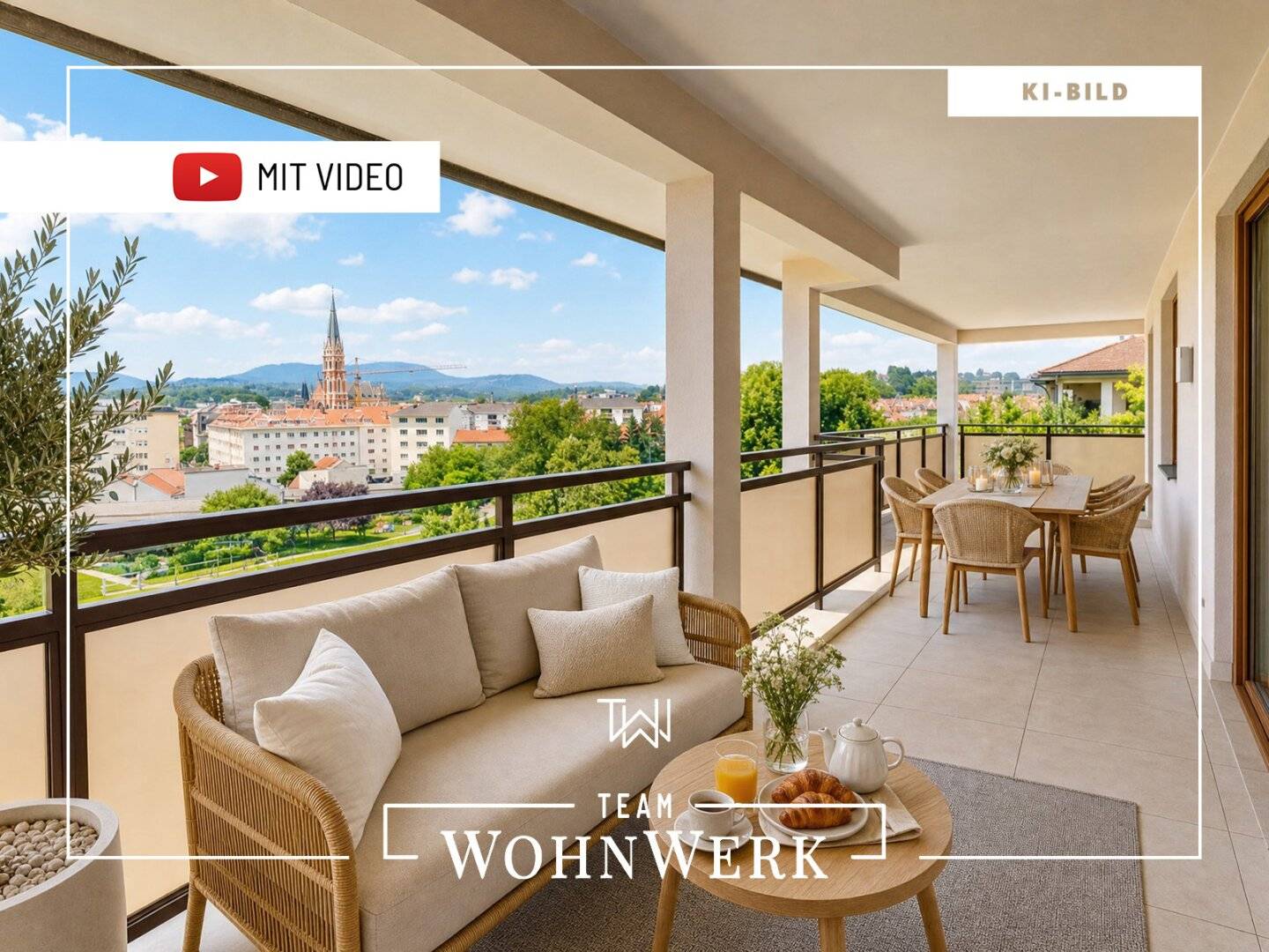 Über den Dächern von Graz – 5-Zimmerwohnung mit 100 m² Dachterrasse und Panoramablick zum Schlossberg und Herz-Jesu-Kirche