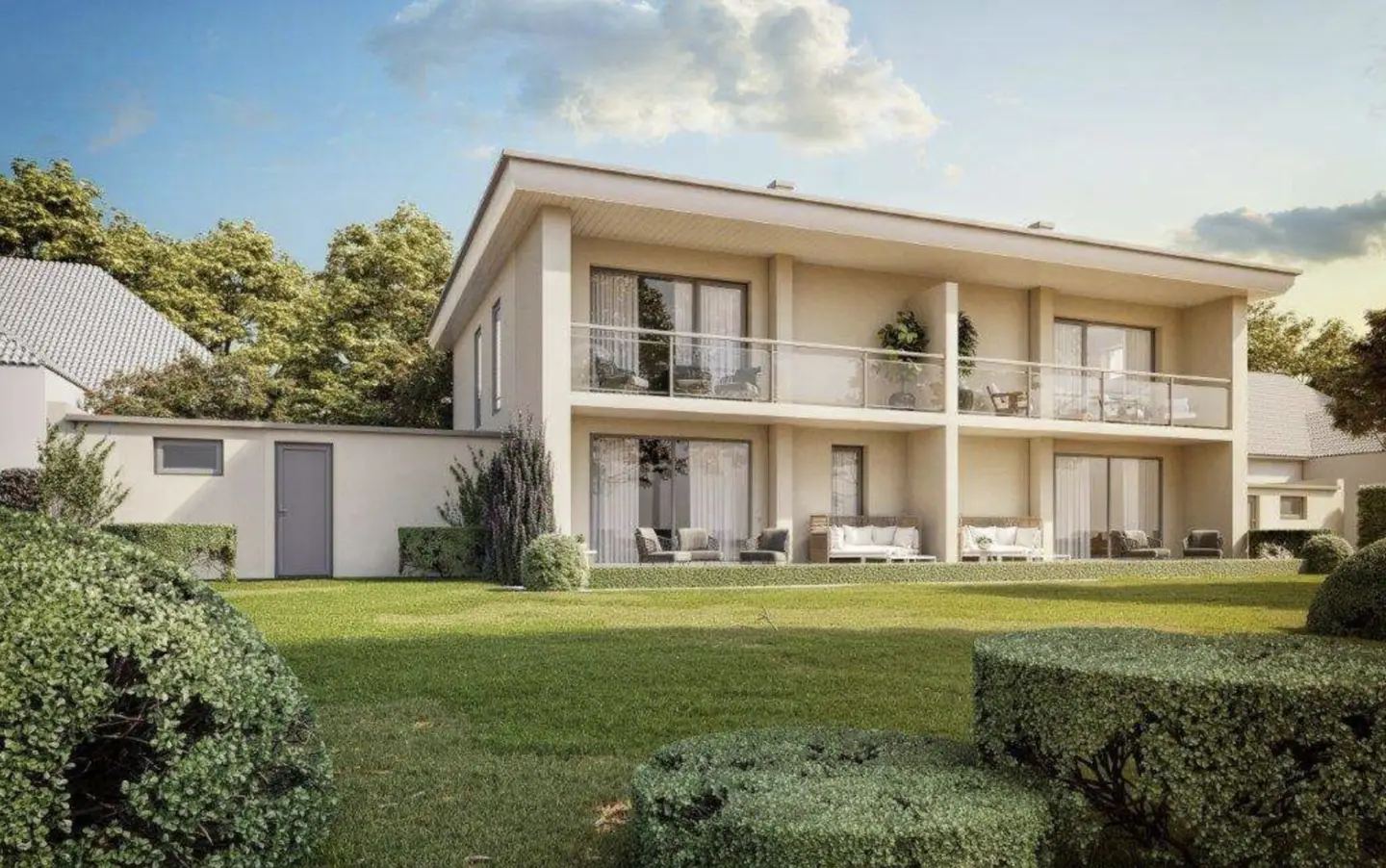 Super gelegene Neubauwohnung mit Fernblick