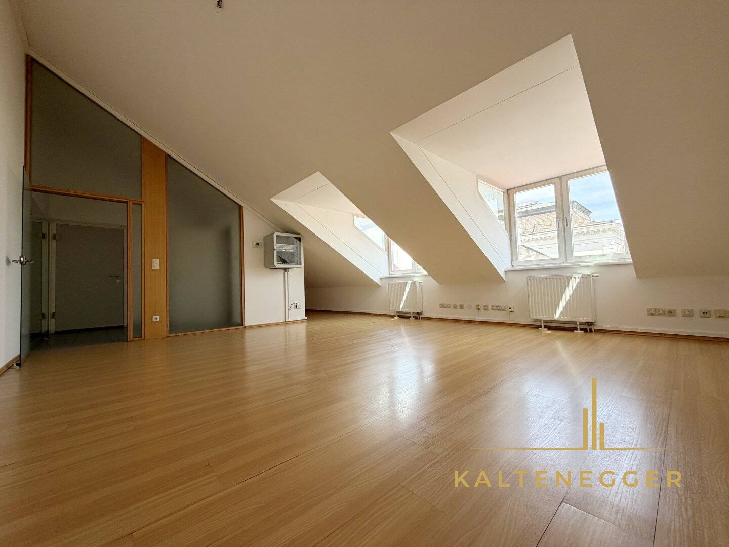 Dachgeschosswohnung mit Klimaanlage und Blick auf den Nussdorfer Platz