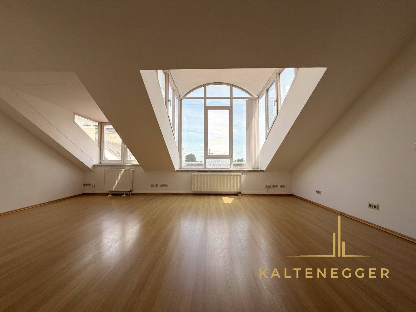 Dachgeschosswohnung mit Klimaanlage und Blick auf den Nussdorfer Platz