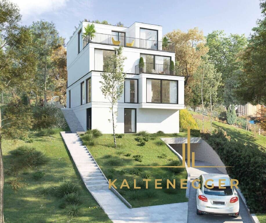Einzigartige Villenlage am Fuße des Nussbergs - mit Baubewilligung Neubau Luxusvilla mit Pool und Tiefgarage