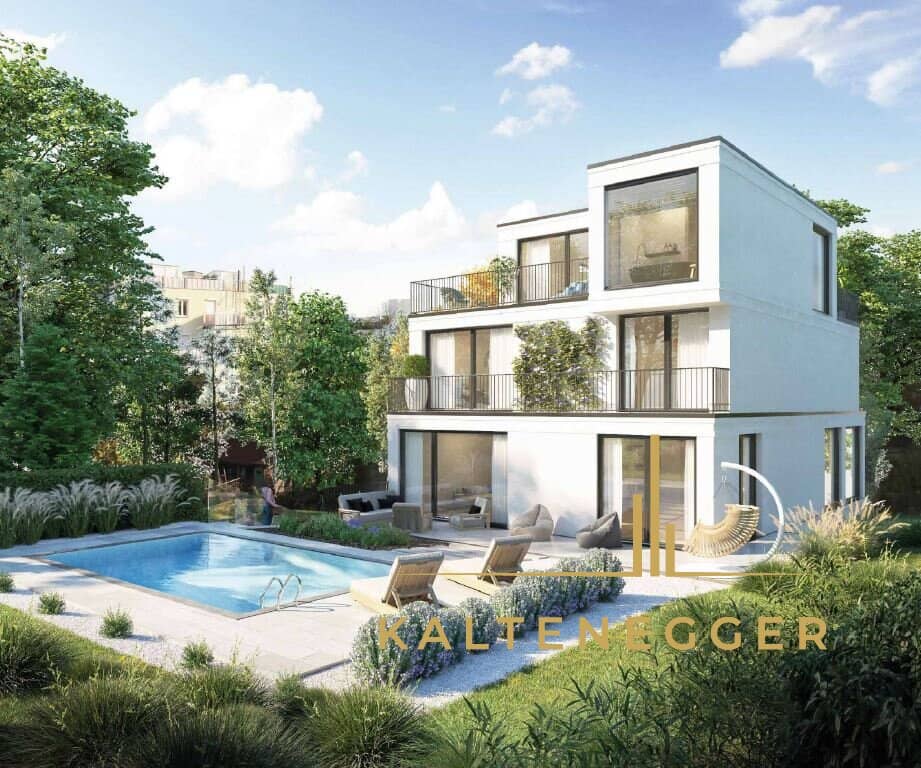 Einzigartige Villenlage am Fuße des Nussbergs - mit Baubewilligung Neubau Luxusvilla mit Pool und Tiefgarage