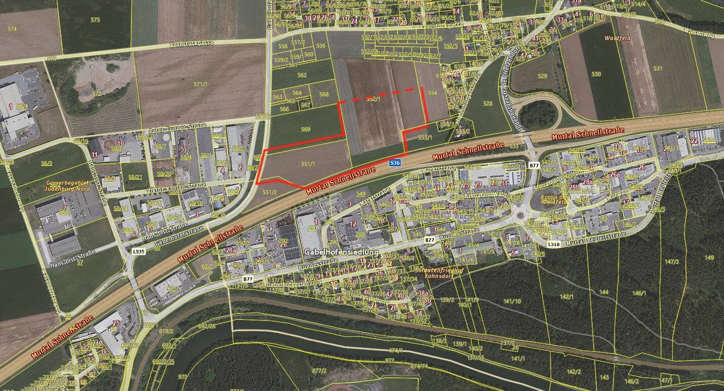 Gewerbegrundstück mit ca 49.000 m² in erstklassiger Lage an der S36 gegenüber der Arena am Waldfeld – ideal für Ihr Unternehmensprojekt