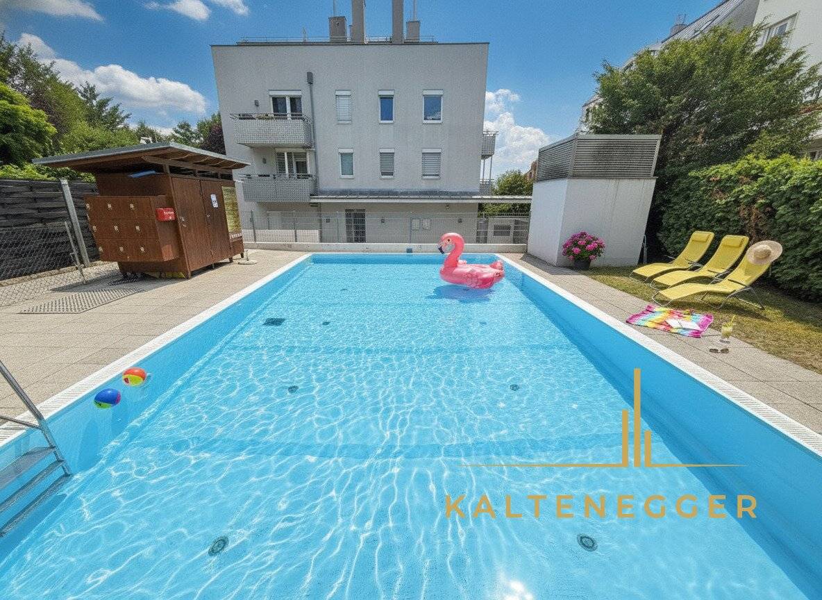 Wohnen wie im Urlaub! Sonnige Gartenwohnung mit Pool, Sauna, Fitnessraum & Garagenplatz