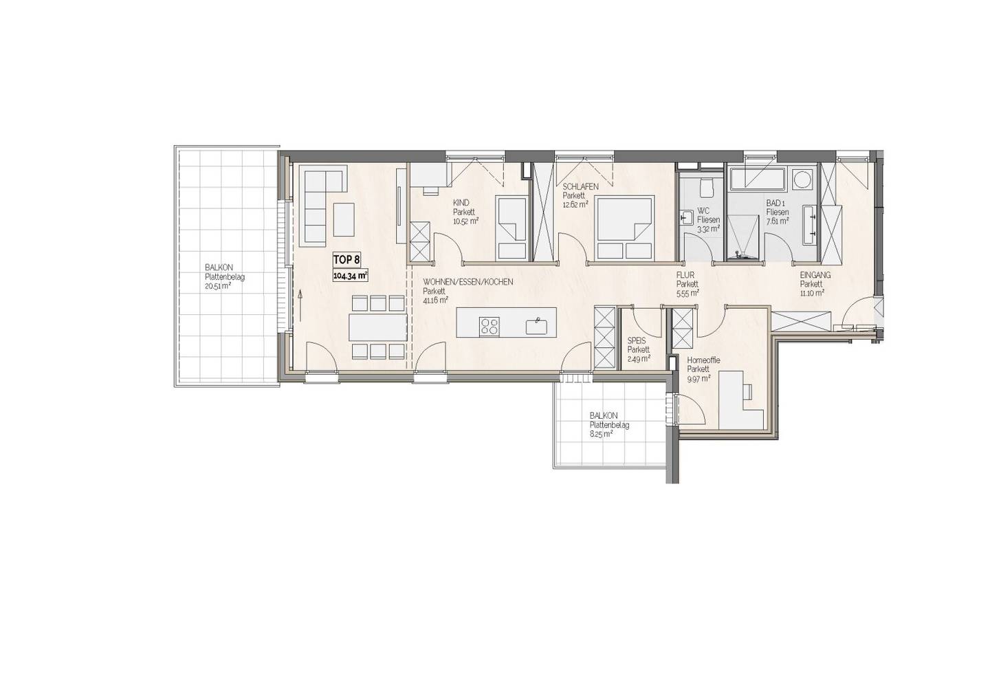 Bezugsfertig: 4-Zimmer-Wohnung in Gmunden – Ideal für Home-Office & Zweitwohnsitz