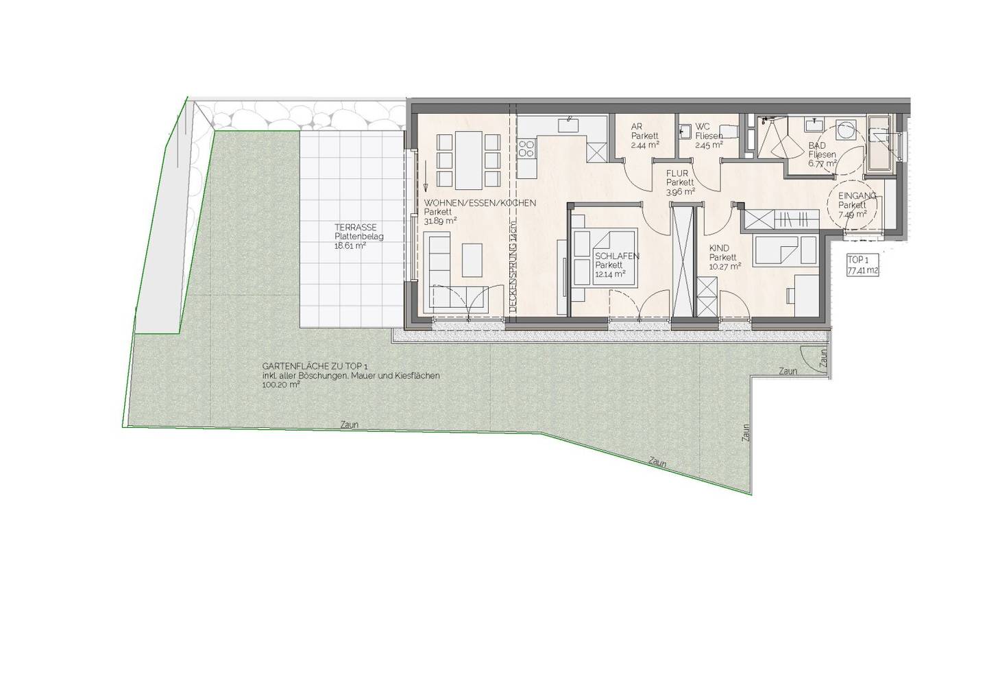 ERSTBEZUG: Wohnung mit Garten & Terrasse – Nur 500 m zum Stadtkern und zur Seepromenade