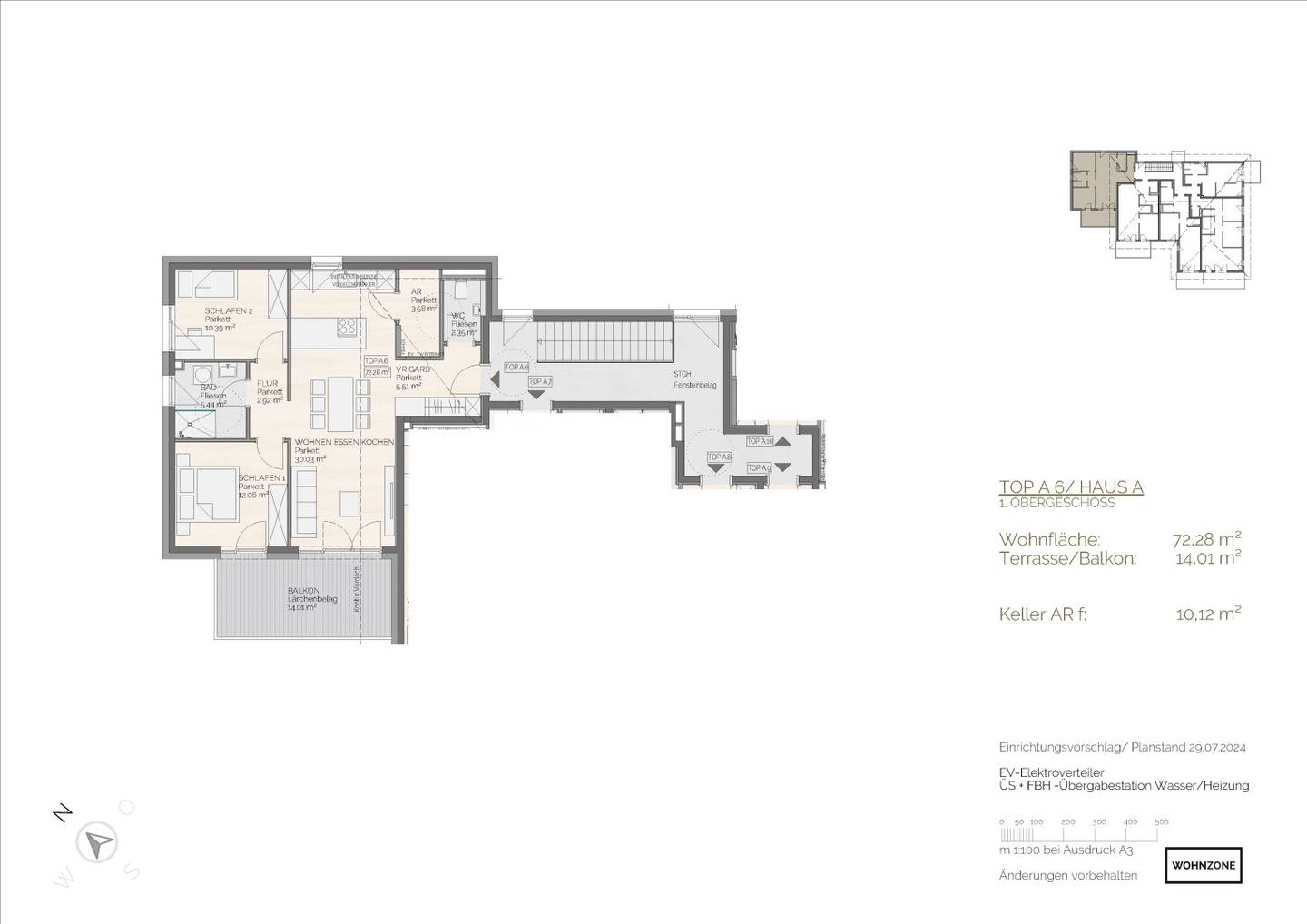 BAUSTART ERFOLGT!!! Moderne 3-Zimmer-Wohnung mit Balkon nähe Grabensee