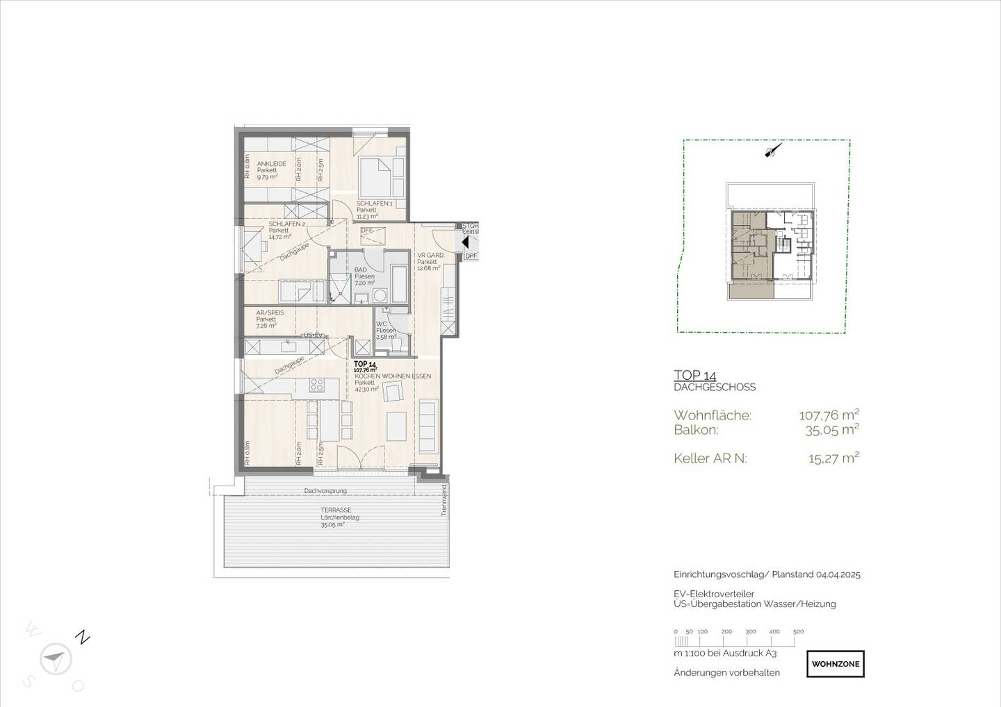 Moderne 3-Zimmer-DG-Wohnung mit Terrasse in 4910 Ried – Erstbezug zum Kauf!