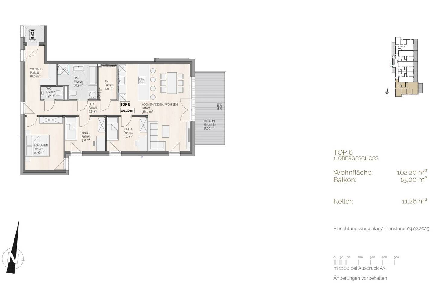BEZUGSFERTIG: Zwischen dem Mondsee und dem Irrsee - moderne 4 Zimmerwohnung