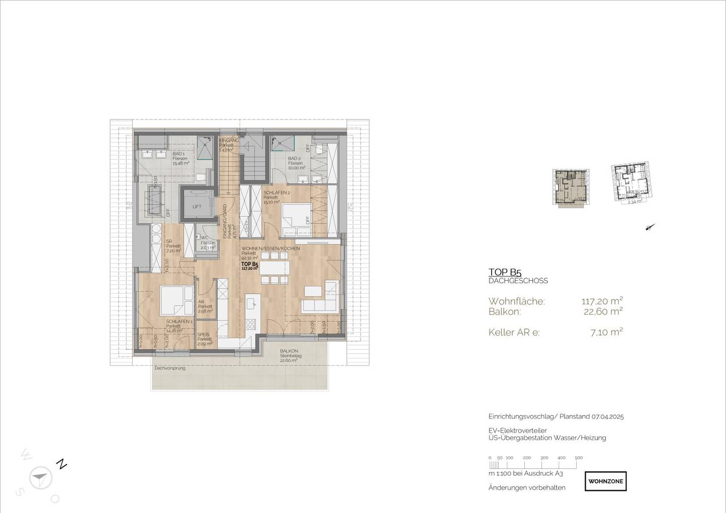 Dachgeschosswohnung in Faak am See – Großzügiges Wohnen mit Balkon