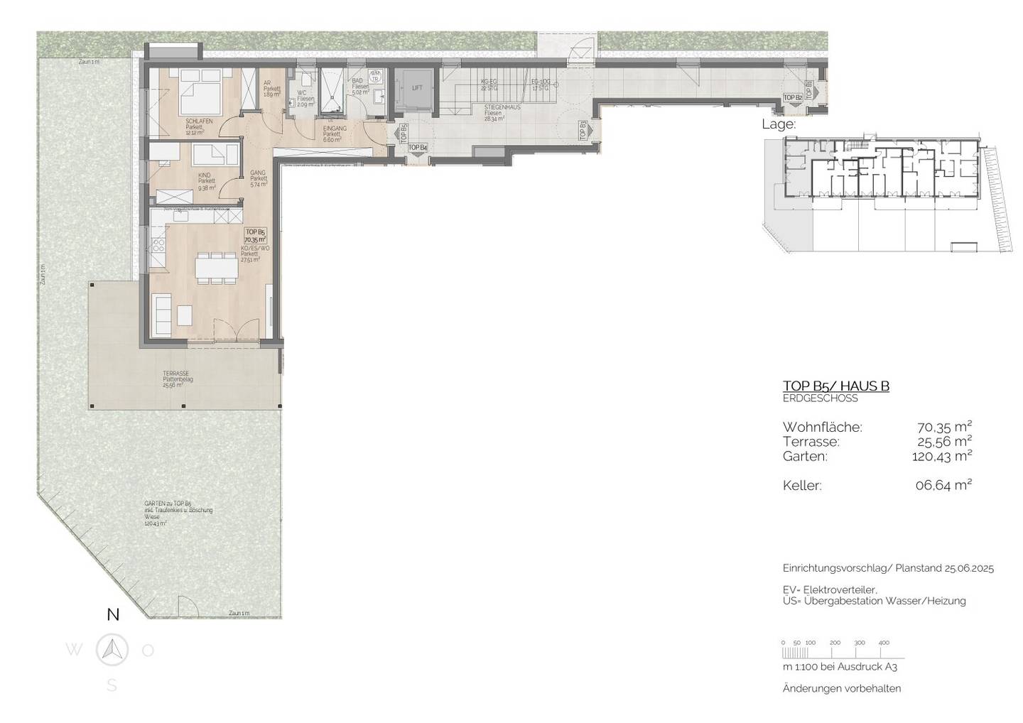 Traumhafte Erdgeschoßwohnung mit Garten in St. Lorenz am Mondsee