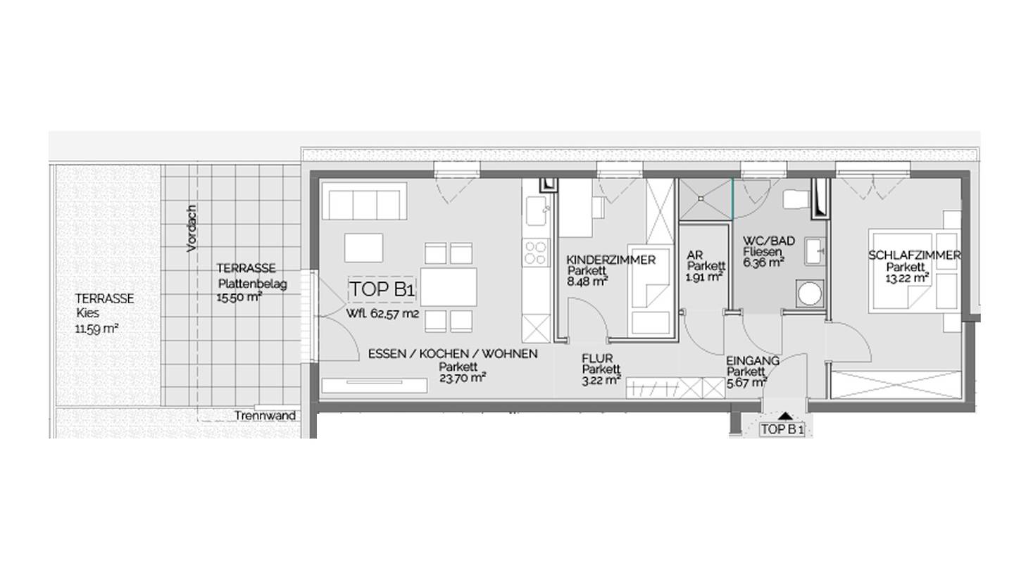 ZWEITWOHNSITZ inmitten zahlreicher Skigebiete | 3-Zimmer Wohnung mit Terrasse