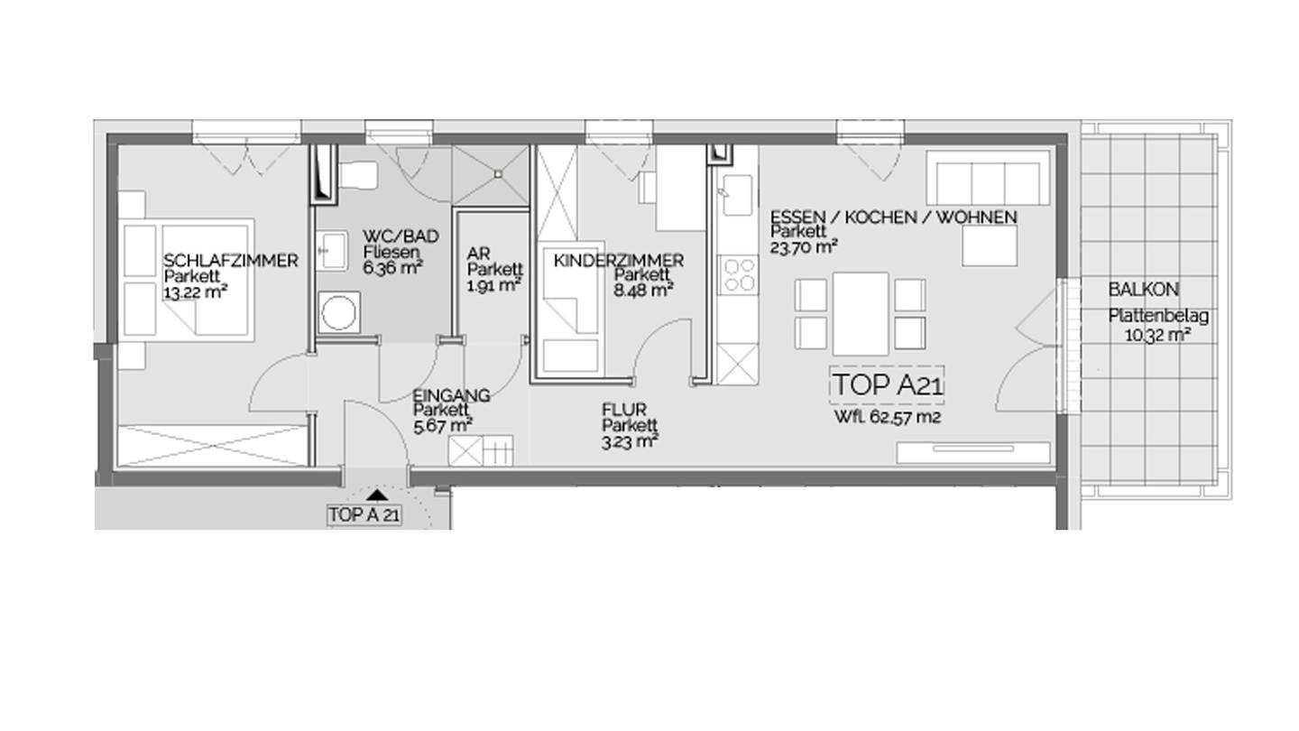 ZWEITWOHNSITZ - 3-Zimmer-Balkonwohnung im Ennstal/Liezen