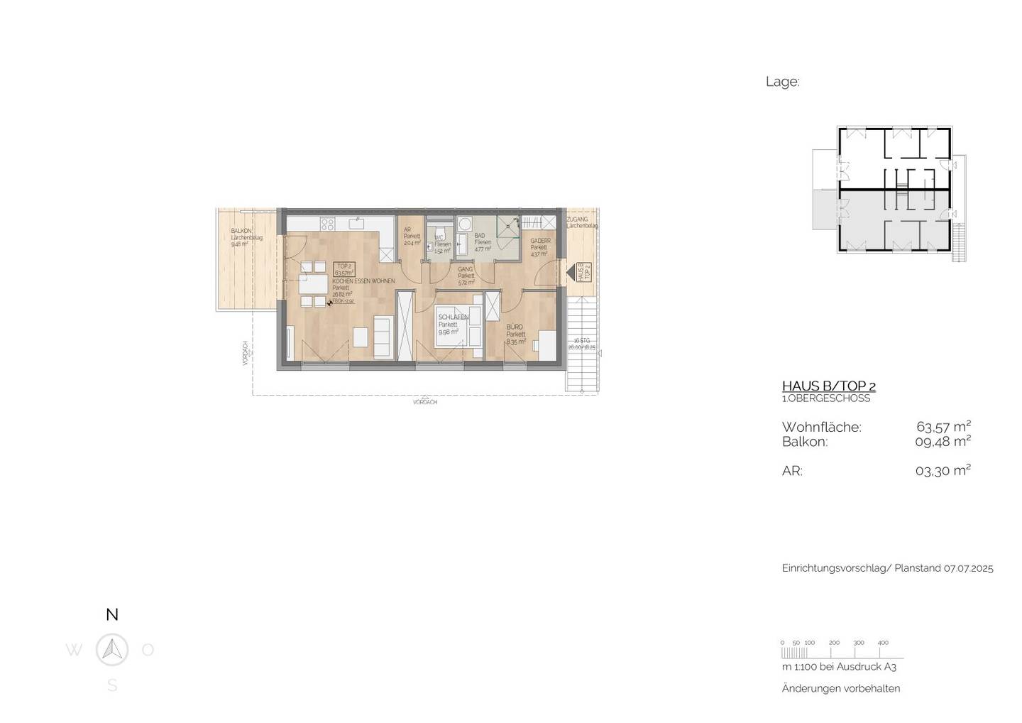 NEU! Charmante 3-Zimmer-Wohnung mit Balkon in Hinterbuch
