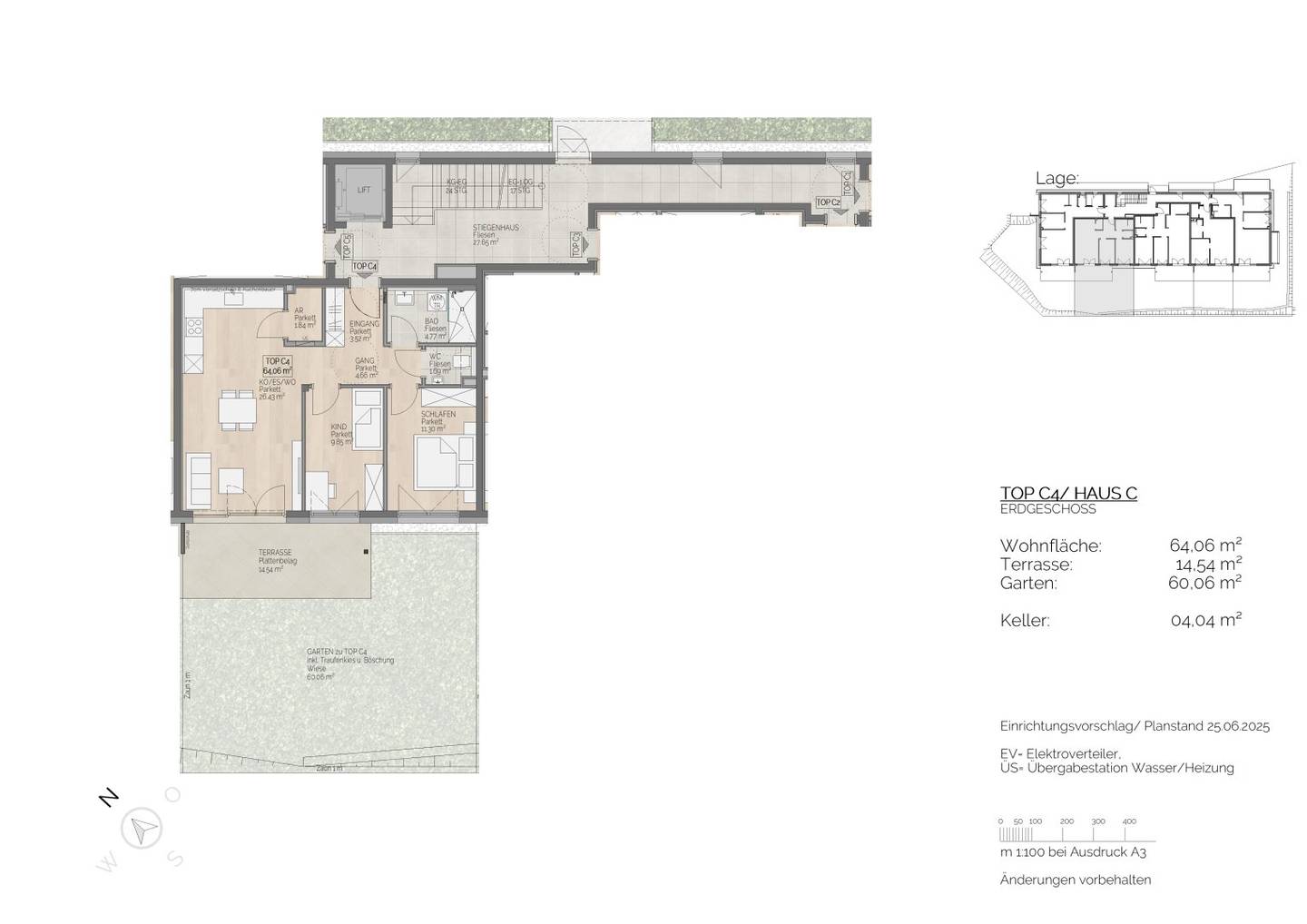 Moderne Erdgeschoßwohnung in St. Lorenz mit Garten und Terrasse. JETZT INFORMIEREN!