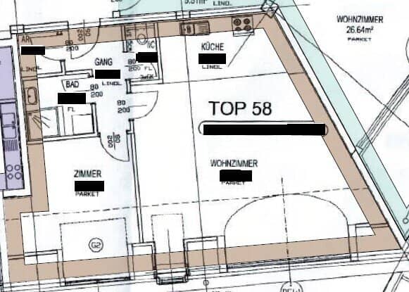 Lienz: großzügige 2-Zimmer-Dachgeschosswohnung Top 58 - Amlacherstraße 2