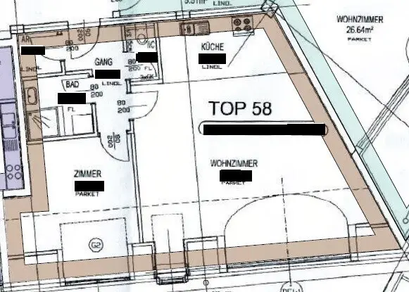 Lienz: großzügige 2-Zimmer-Dachgeschosswohnung Top 58 - Amlacherstraße 2