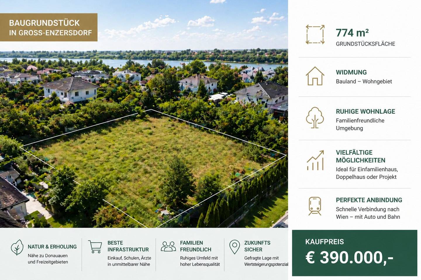 Attraktives Baugrundstück mit 774 m² in ruhiger Wohnlage