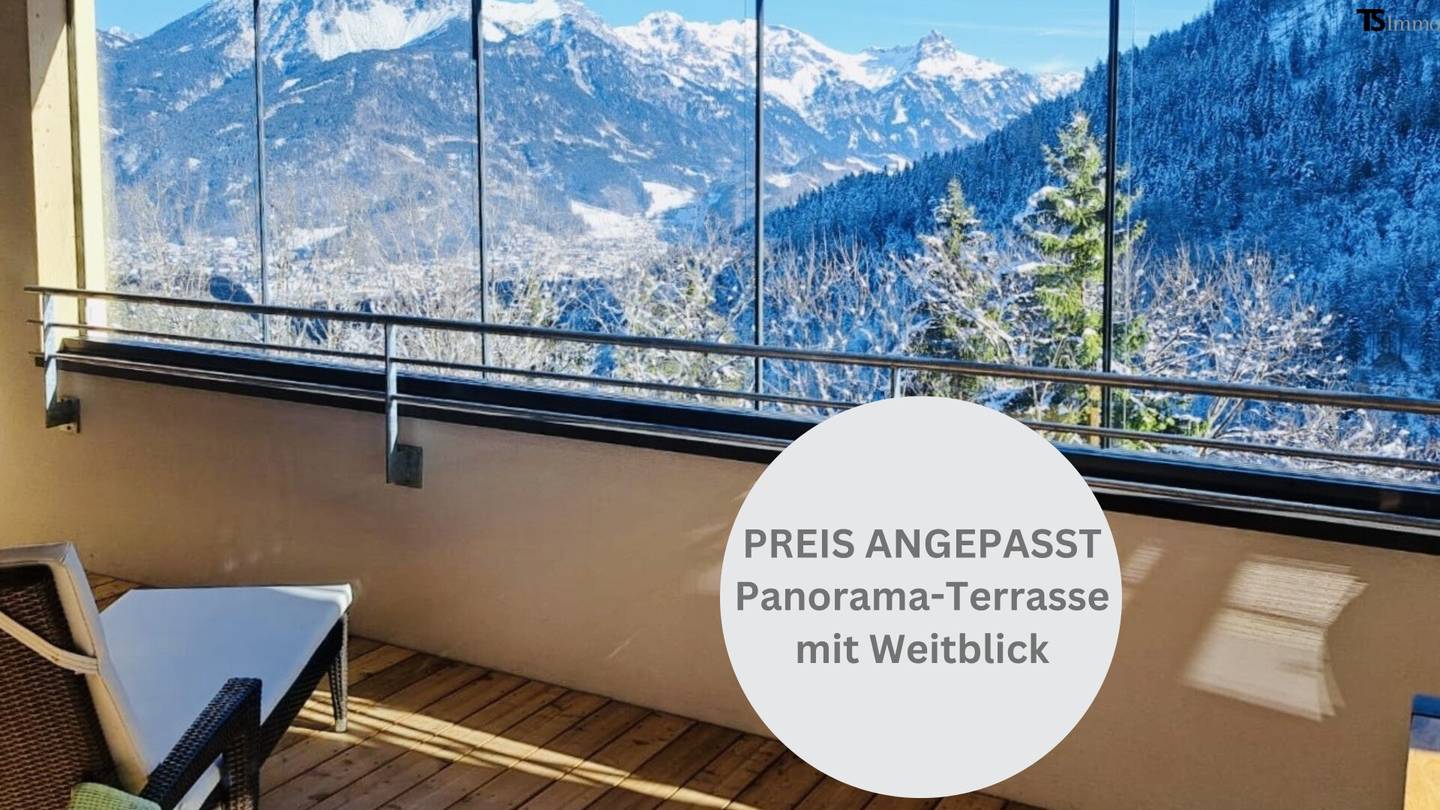 Bürserberg: Neuwertige 2-Zimmer-Terrassenwohnung ca. 59 m2 mit exklusiver Panorama-Terrasse ca. 21 m2