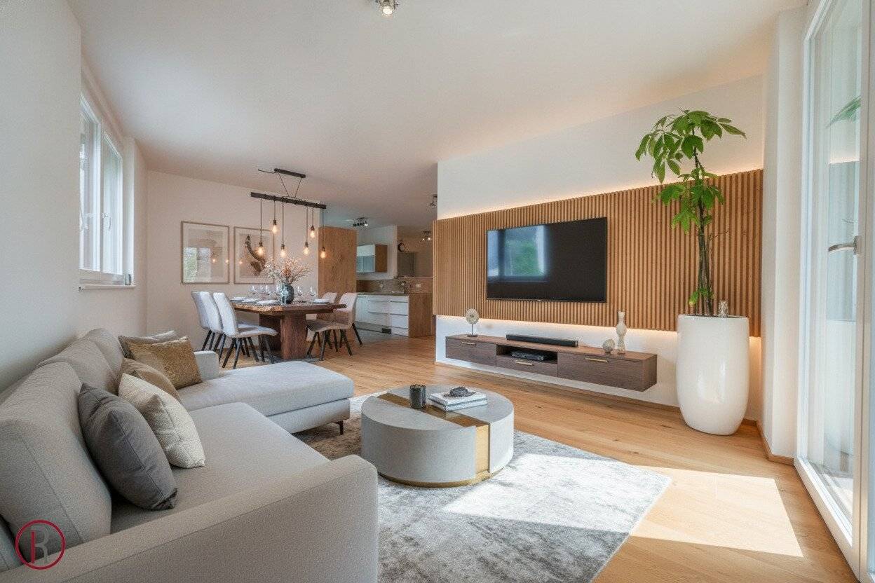 Hochwertige 3-Zimmer Gartenwohnung mit Terrasse & Kamin