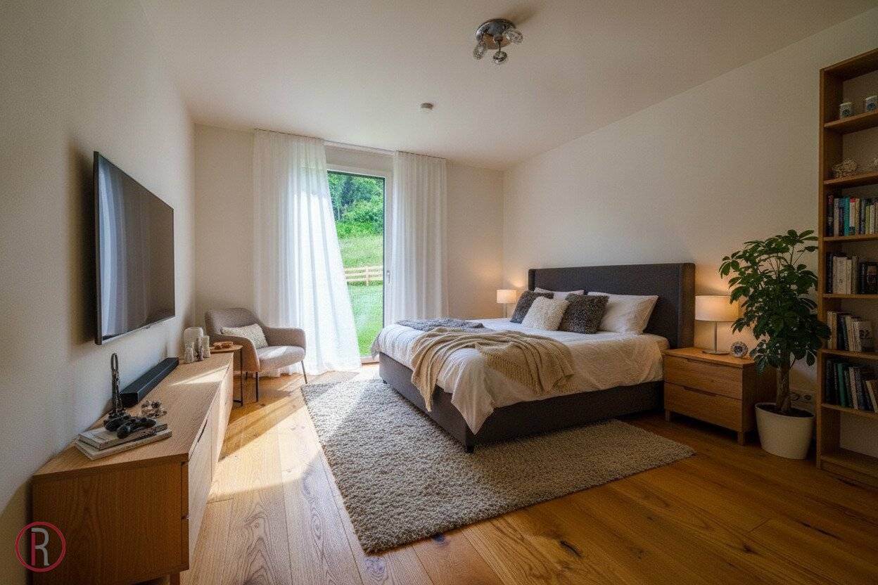 Hochwertige 3-Zimmer Gartenwohnung mit Terrasse & Kamin
