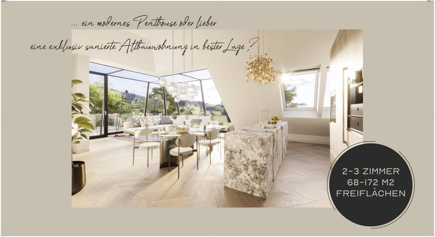 Wohnen mit Flair: Altbau-Chic und Panorama-Penthouse im grünen 19. Bezirk von Wien
