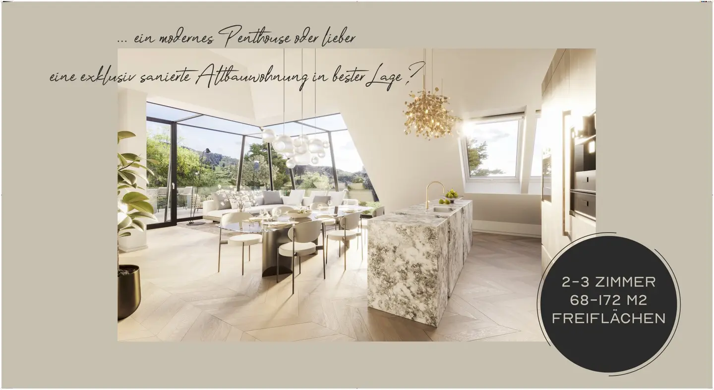 Wohnen mit Flair: Altbau-Chic und Panorama-Penthouse im grünen 19. Bezirk von Wien