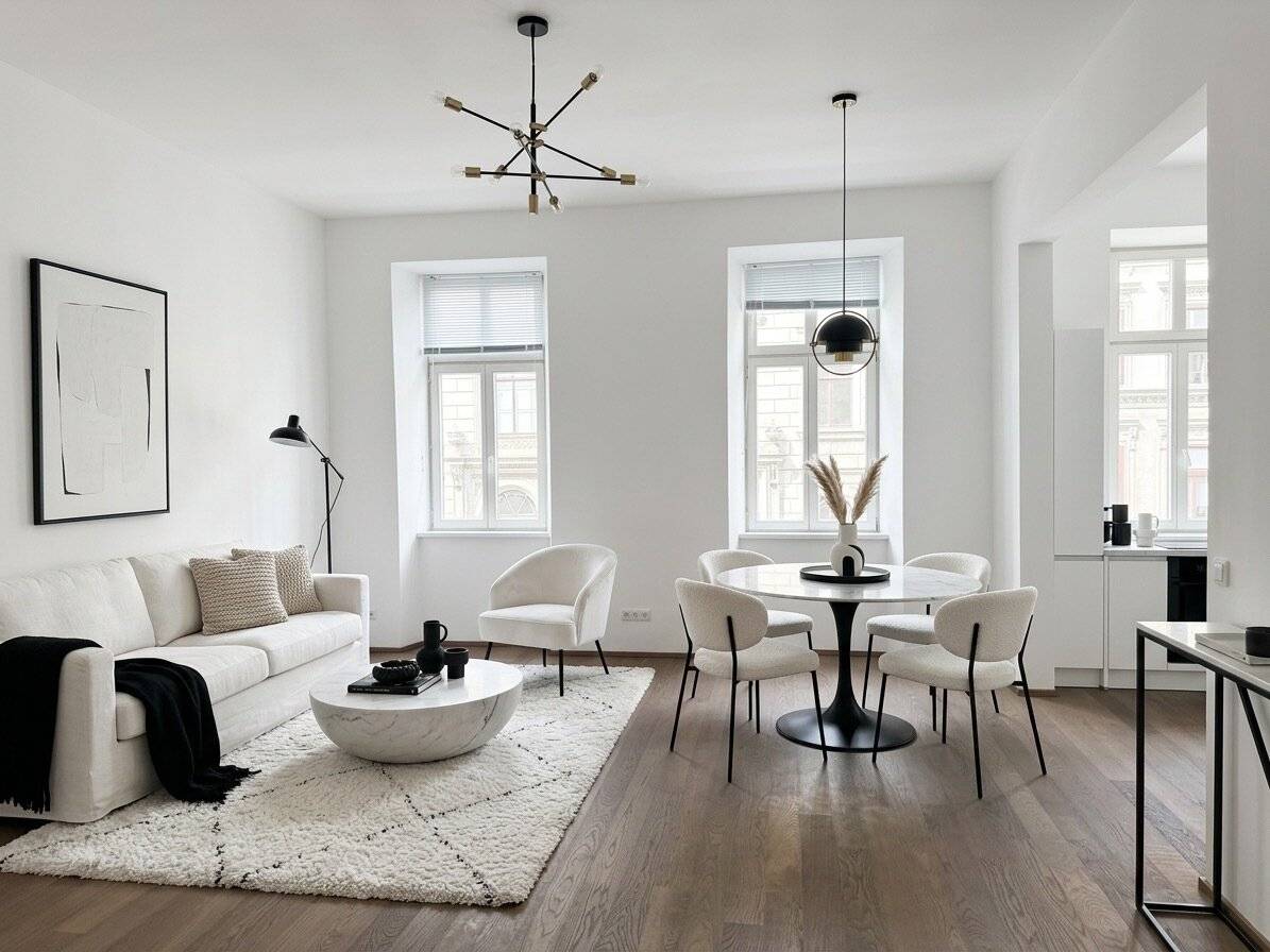 Vollmöblierte 4-Zimmer-Wohnung im Servitenviertel mit Balkon