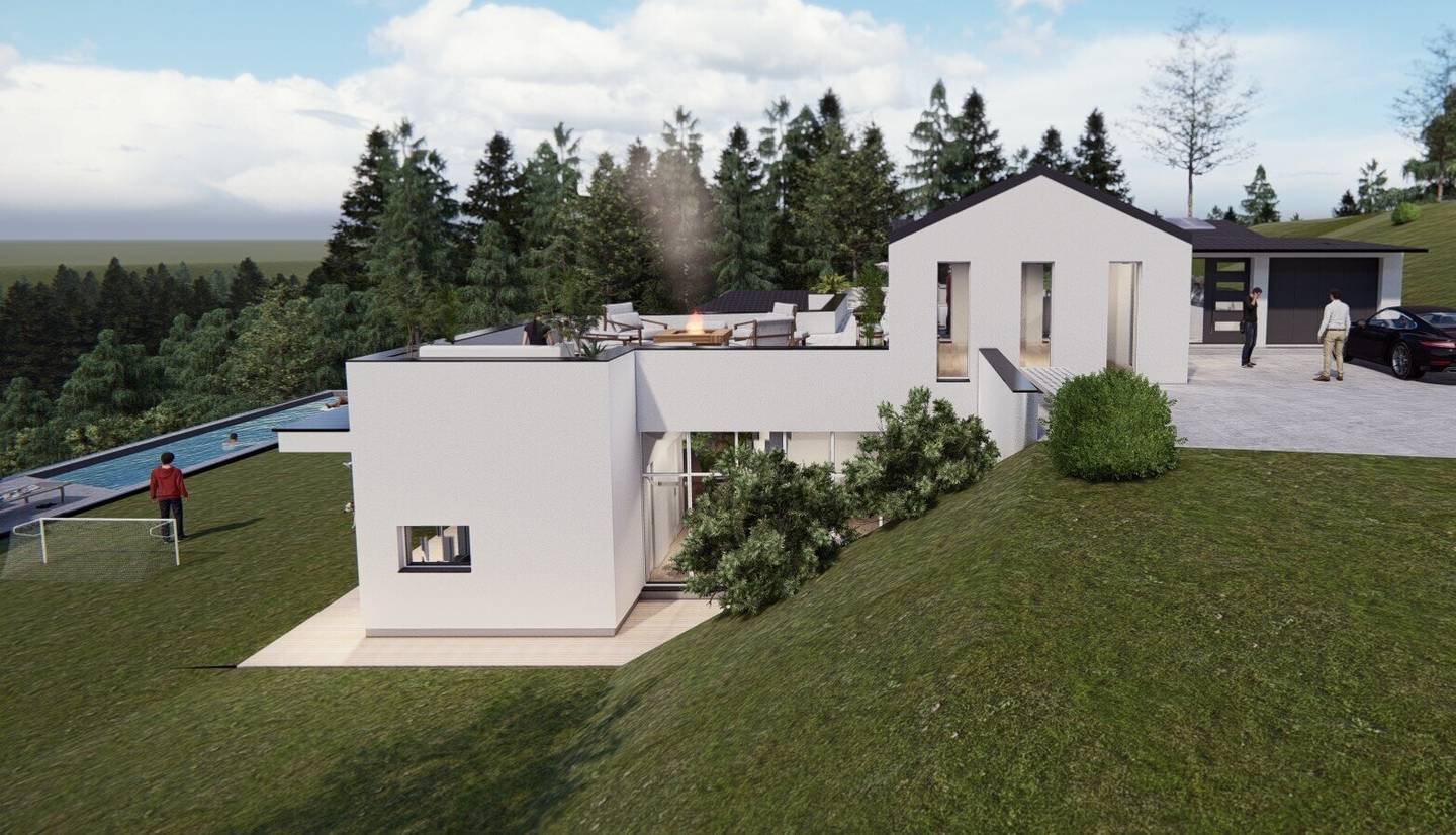 Nähe Graz: Luxuriöse Villa - Rohbau bereits fertig - mit herrlichem Ausblick in erhöhter Traumlage!