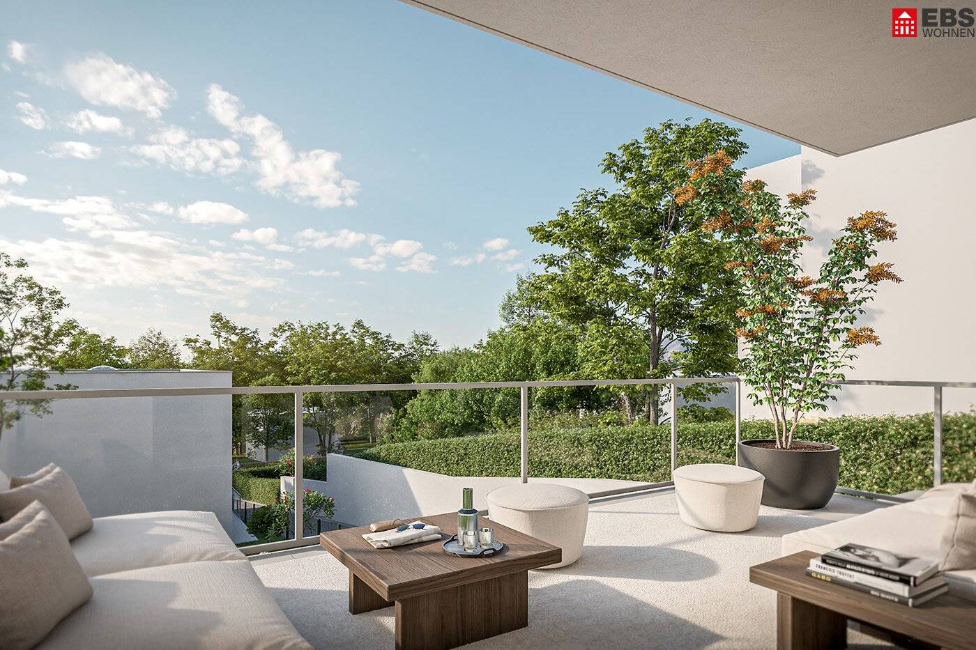 Terrasse mit Blick ins Grüne