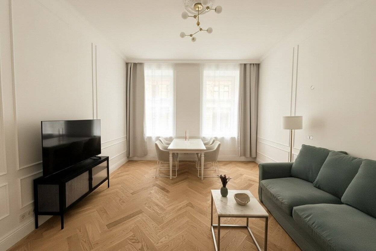 Wunderschön renovierte 2-Zimmer Altbauwohnung vollmöbliert | Cottageviertel