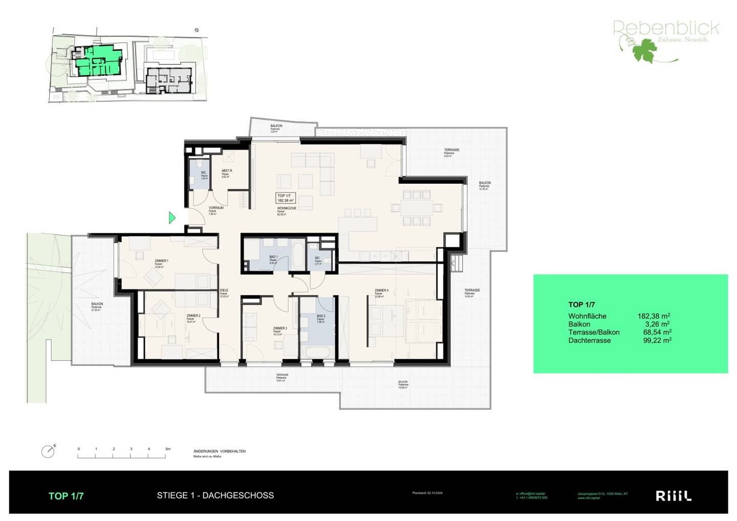 Belagsfertig: Einzigartiges Penthouse mit Pool und 360° Rundumblick in Neustifter Bestlage