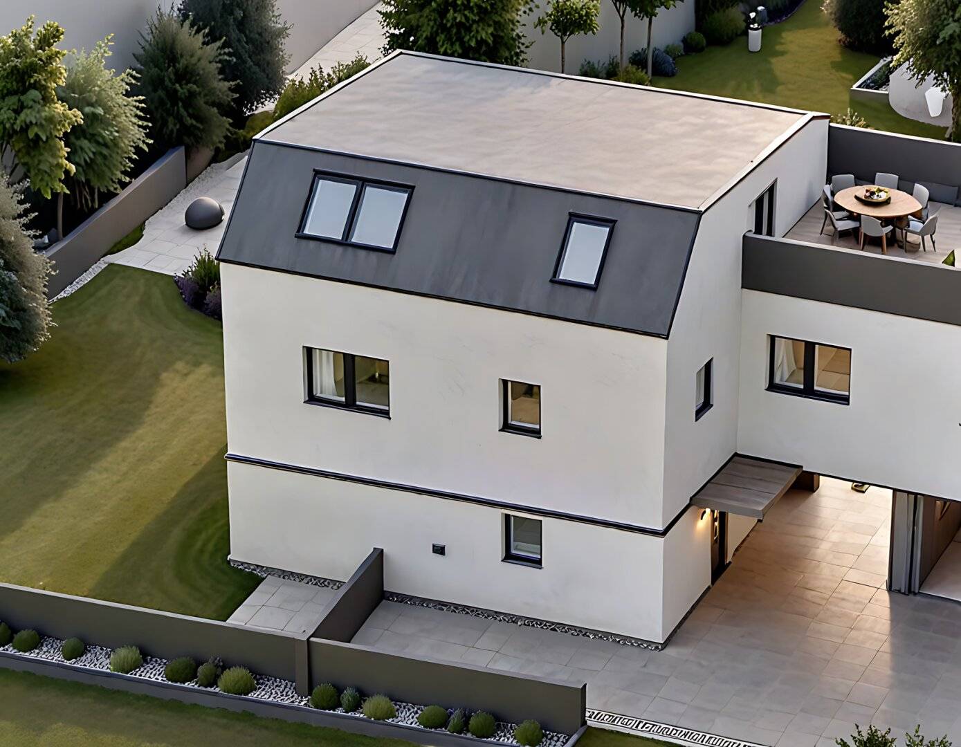 Traumhafte Grünruhelage an der Piesting - Exklusive Doppelhaushälfte mit Dachterrasse, Garten und Stellplatz