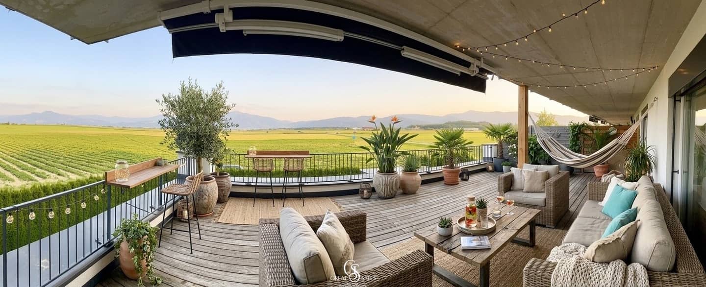 Traumhafte Drei-Zimmer-Eck-Wohnung mit riesiger Südostterrasse und Carportstellplatz