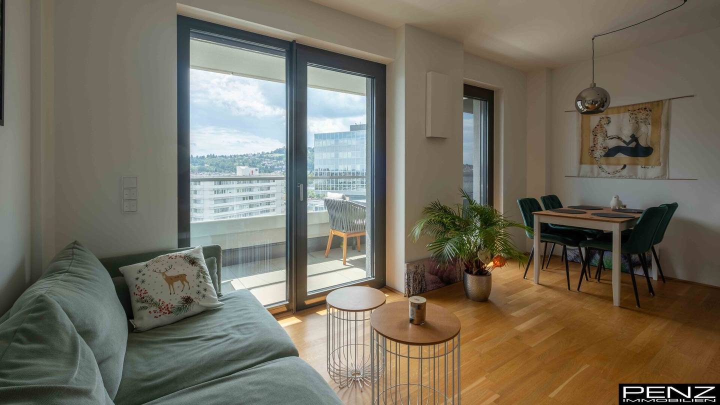 LINZ: Bruckner Tower. Urbanes Wohnerlebnis im 13. Stock
