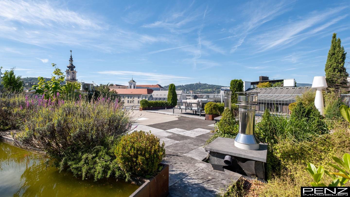 LINZ Taubenmarkt: Exklusive Maisonette mit 160 m² Dachterrasse & zwei Balkonen