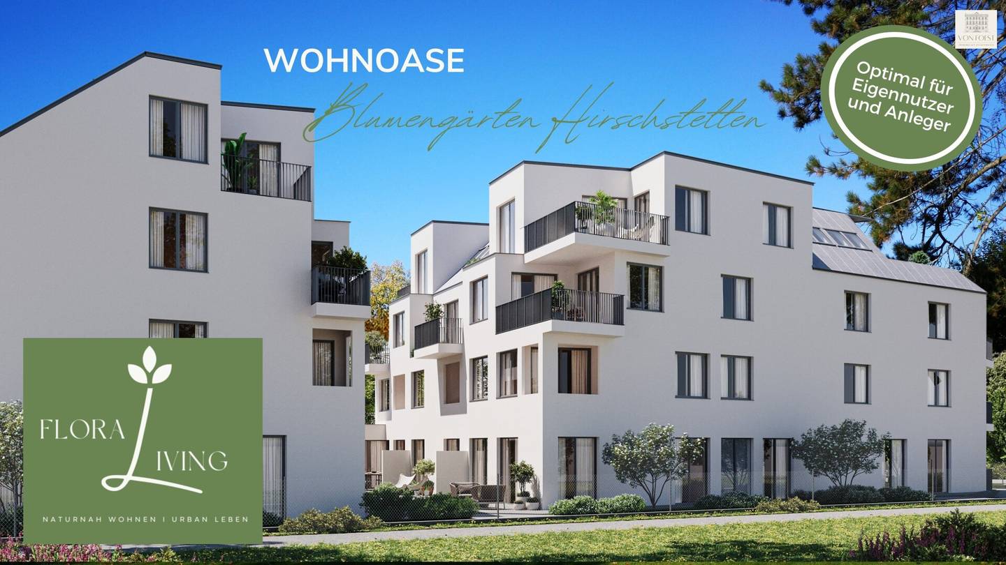 FLORALIVING - SMARTE Dachgeschoßwohnung mit großzügigem Balkon I Ihre Wohnoase bei den Blumengärten Hirschstetten