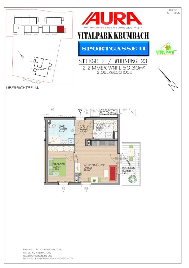 SENIORENWOHNUNG: sonnige 2-Zimmer-Wohnung mit Balkon in Krumbach - Top 23