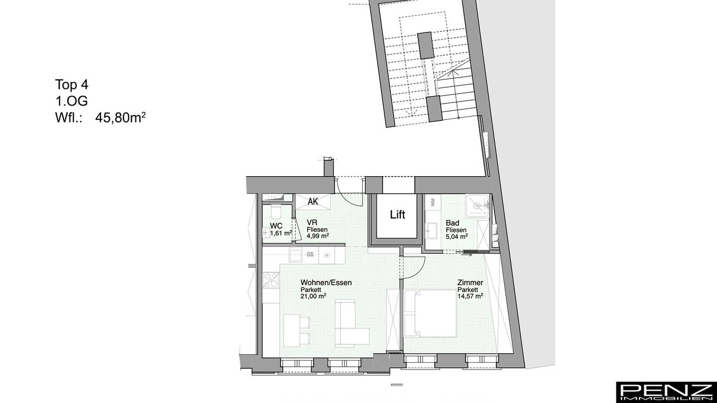 LINZ: Stillvolles Wohnbauprojekt in zentraler Lage TOP 4