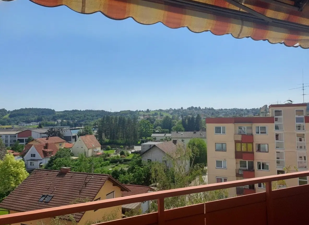 SONNIG-NATURNAH-STADTNAH, gepflegte 3 ZI mit Loggia 5./ letzter Stock-wunderschöne Aussichtslage/Garage, Allg.Garten